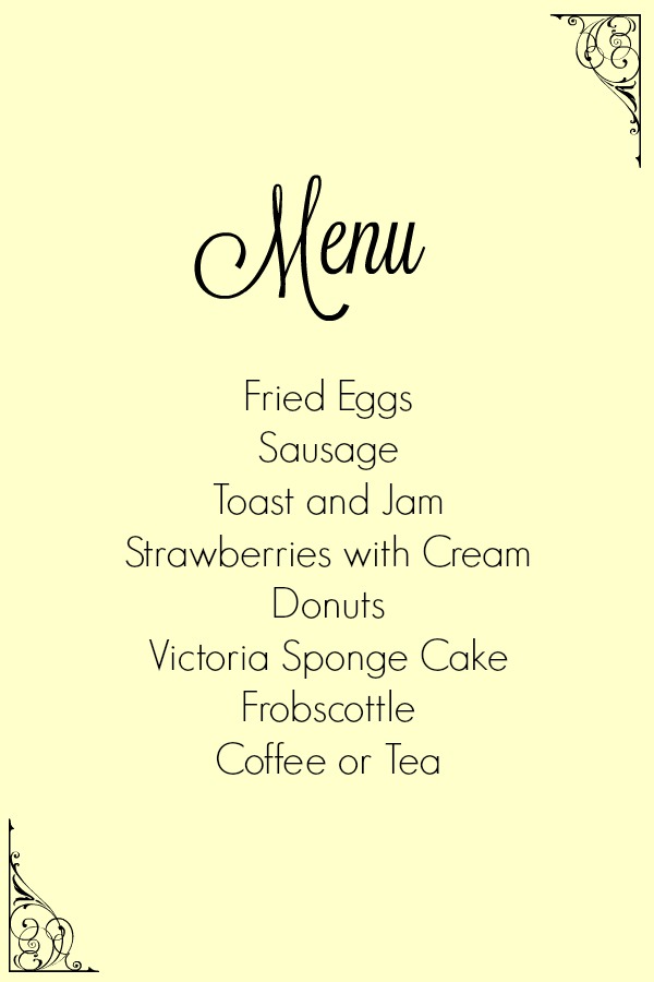 BFG party menu