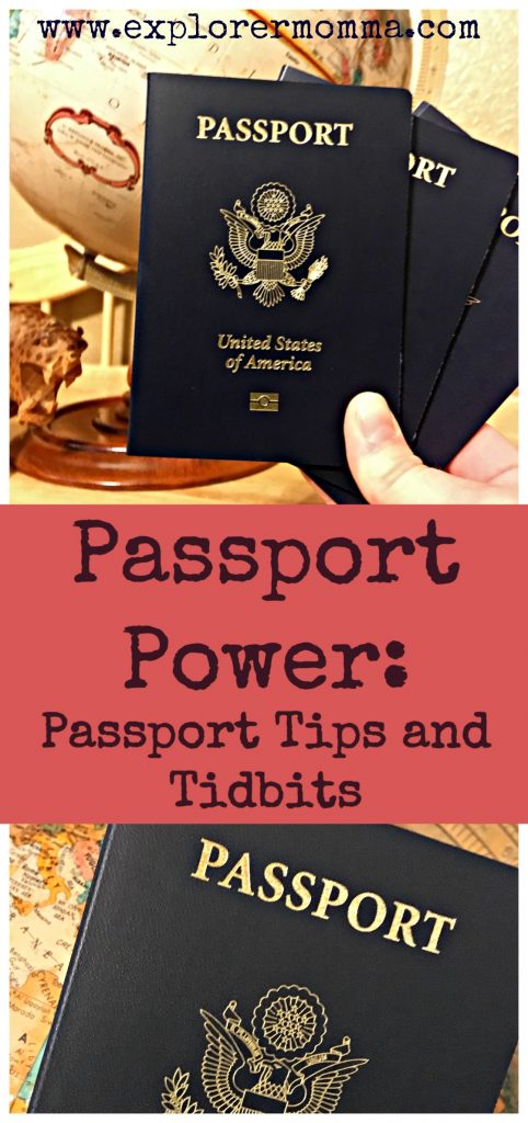 Passport Power: Passport Tips and Tidbits with the front picture of a passport