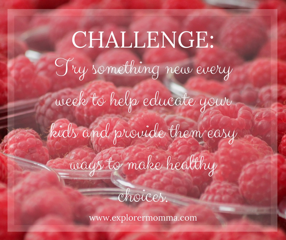 Raspberries with text overlay, Challenge: etc.