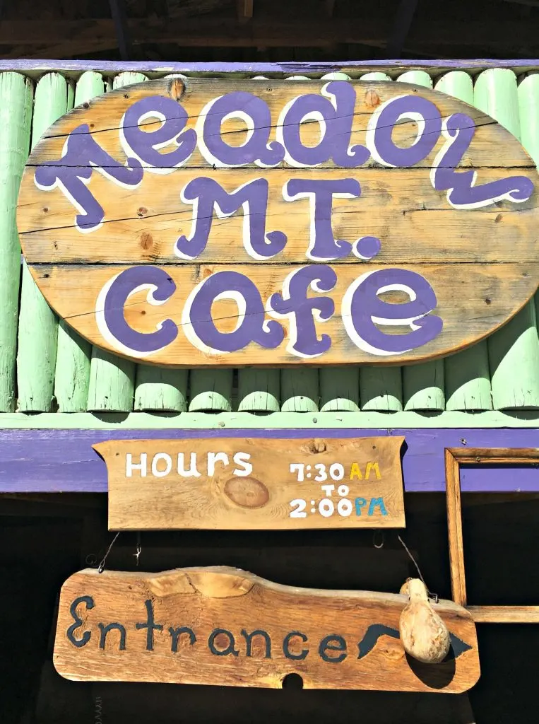 Meadow Mt Cafe sign