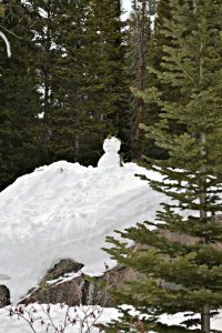 Snowman at Bear Lake