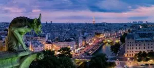 Gargoyle looking over Paris
