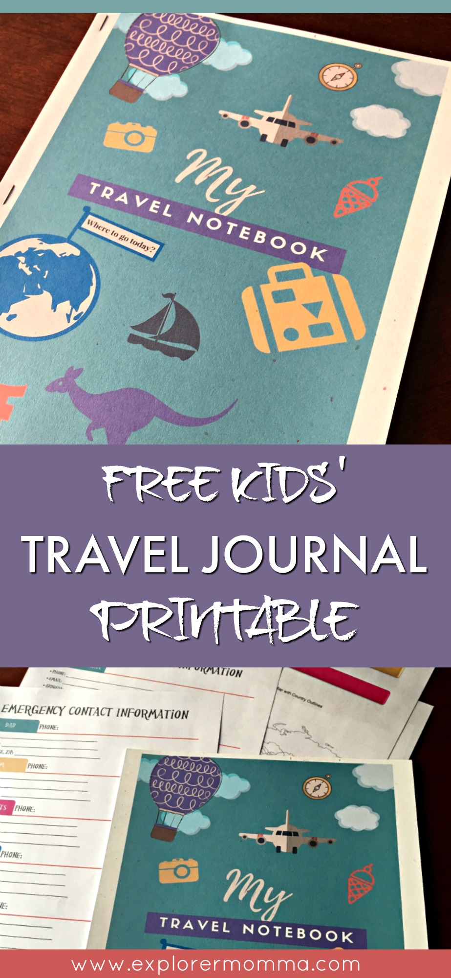 Free Kids' Travel Journal Printable | Explorer Momma