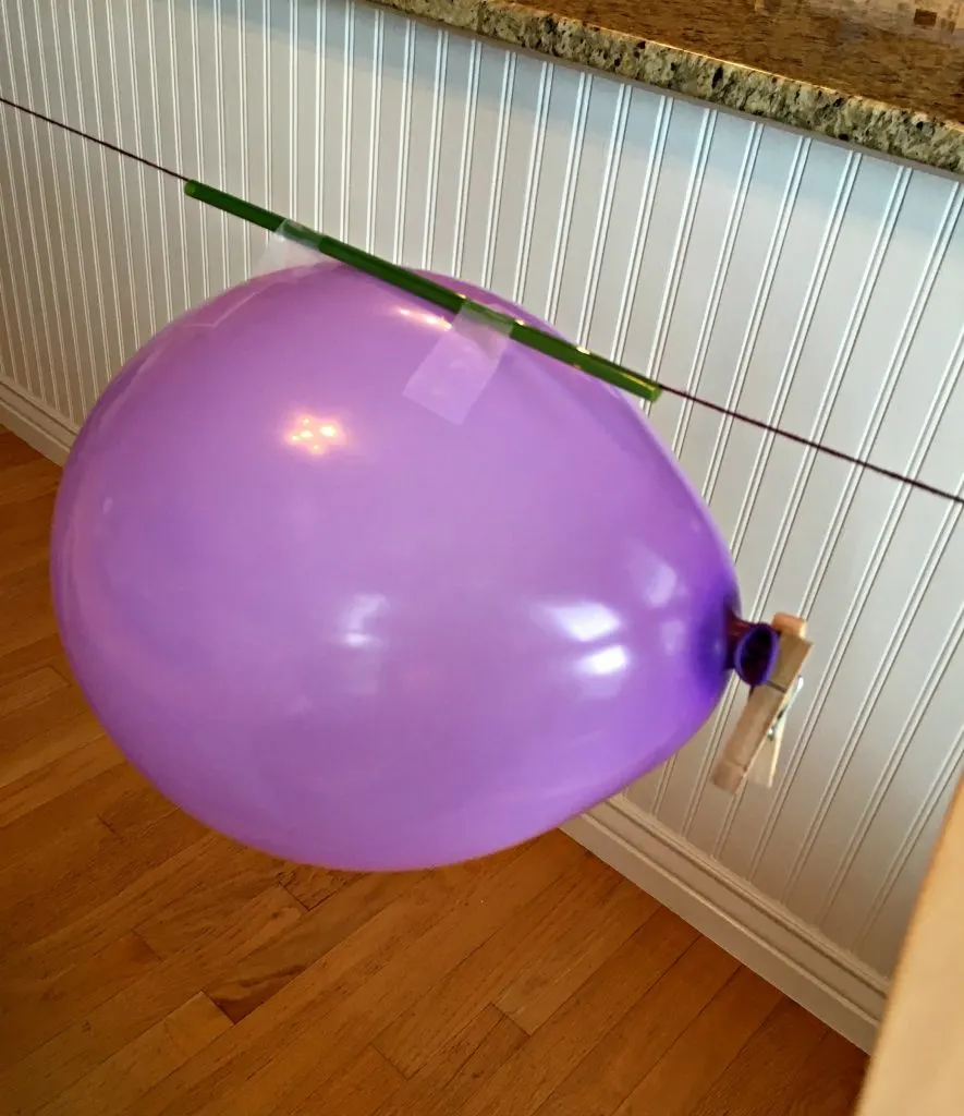 Green kid crafts balloon experiment