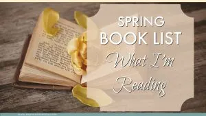Spring book list book with a flower