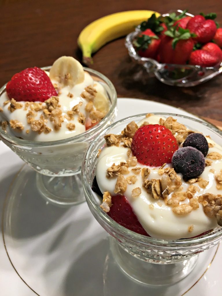 Yogurt parfait close-up