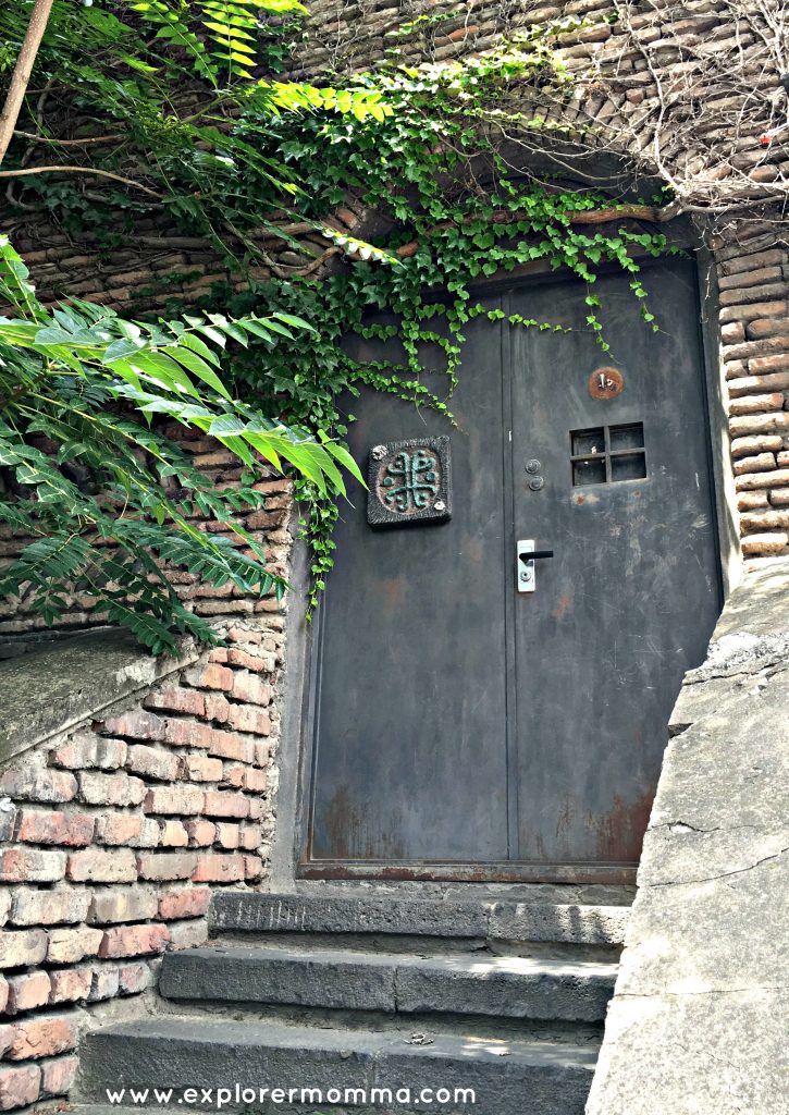 Tbilisi, Georgia door with ivy