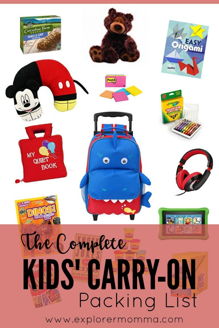 The Complete Kids' CarryOn Packing List Explorer Momma