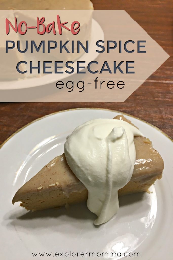 No-bake pumpkin spice cheesecake arrow pin