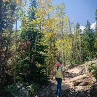 Girl hiking near Estes Park Colorado