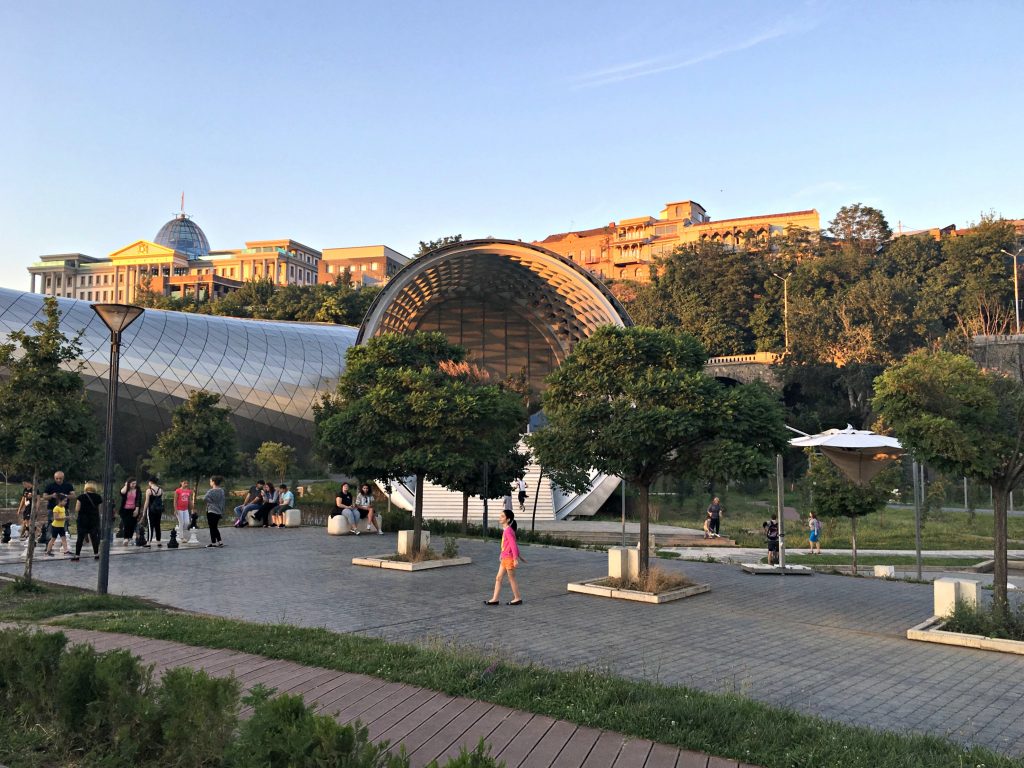 Rike Park and view of the President's Palace