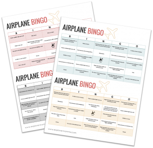 Airplane BINGO, kids airplane activities preview