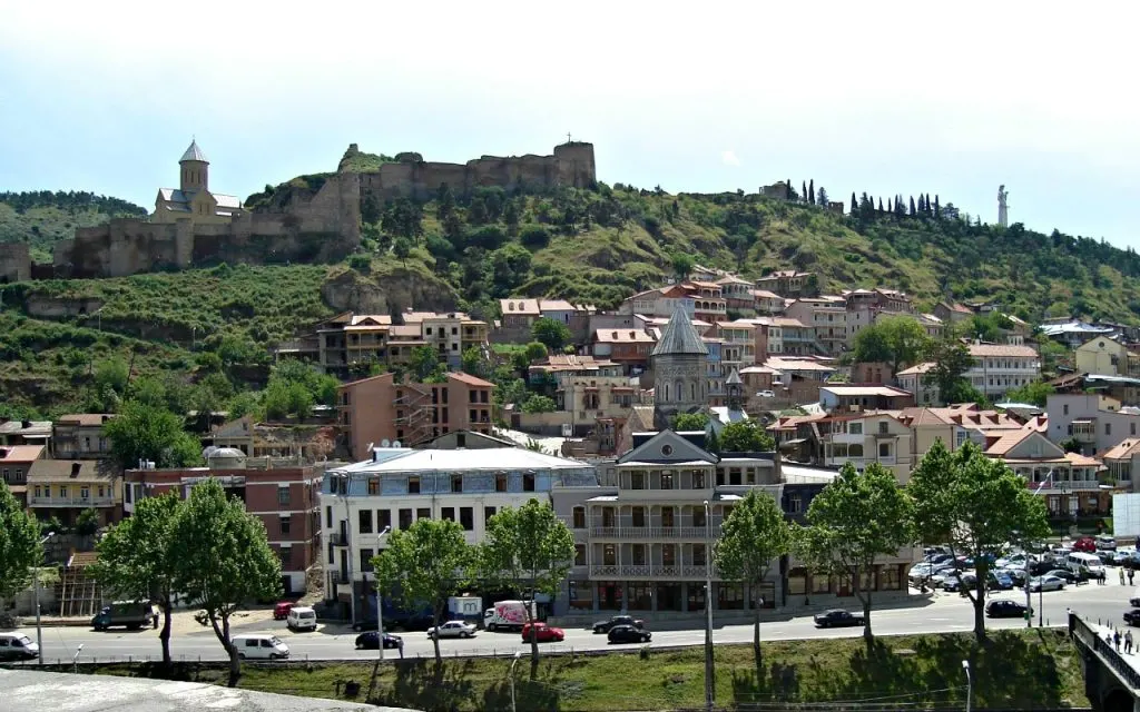 Narikala Fortress and the Mother of Georgia overlooking Tbilisi