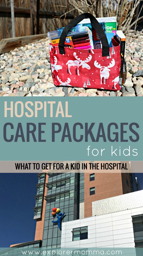 Hospital care packages for kids and what to get for a kid in the hospital. #carepackages #hospitalstay