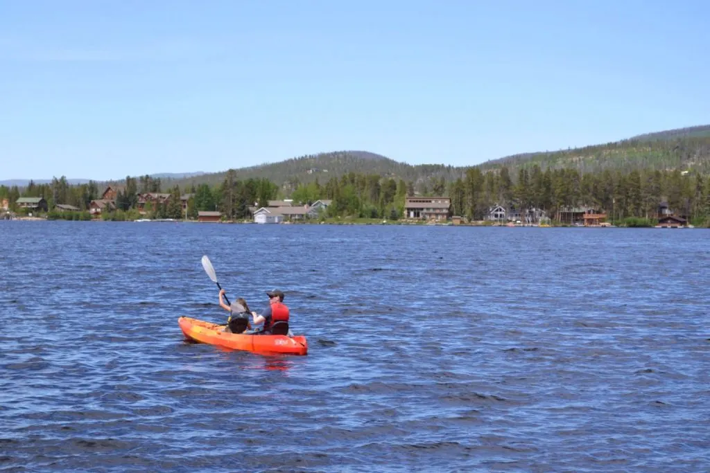 Kayaking on Grand Lake, Colorado #grandlake #coloradotravel