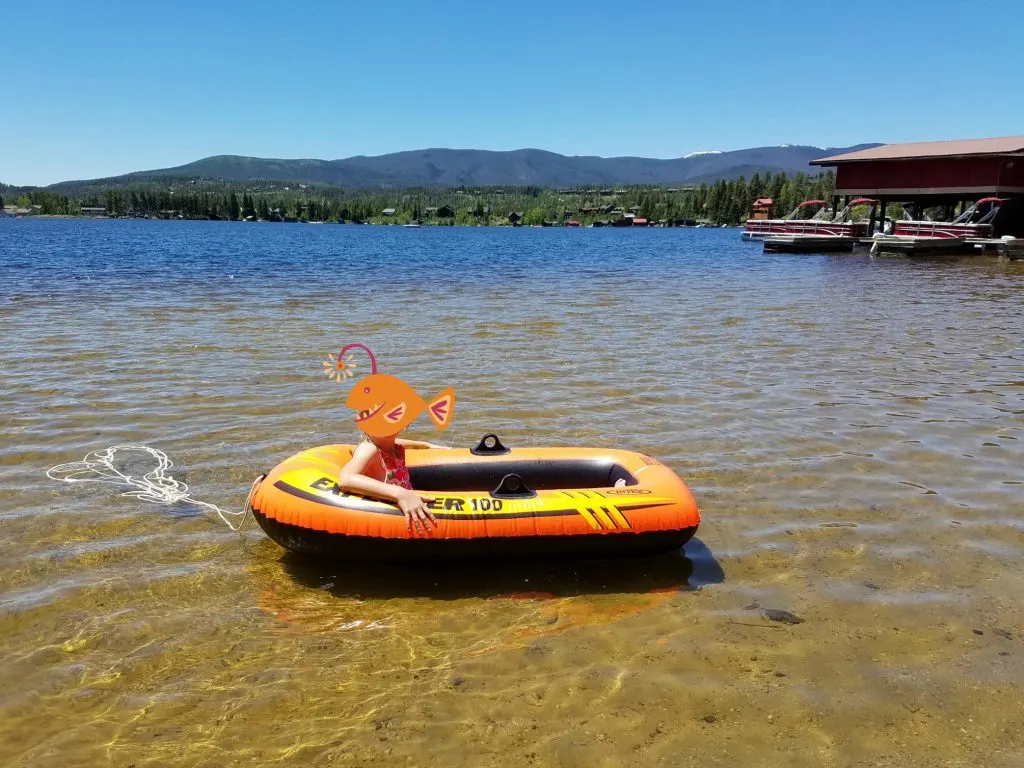 Swimming in Grand Lake Colorado