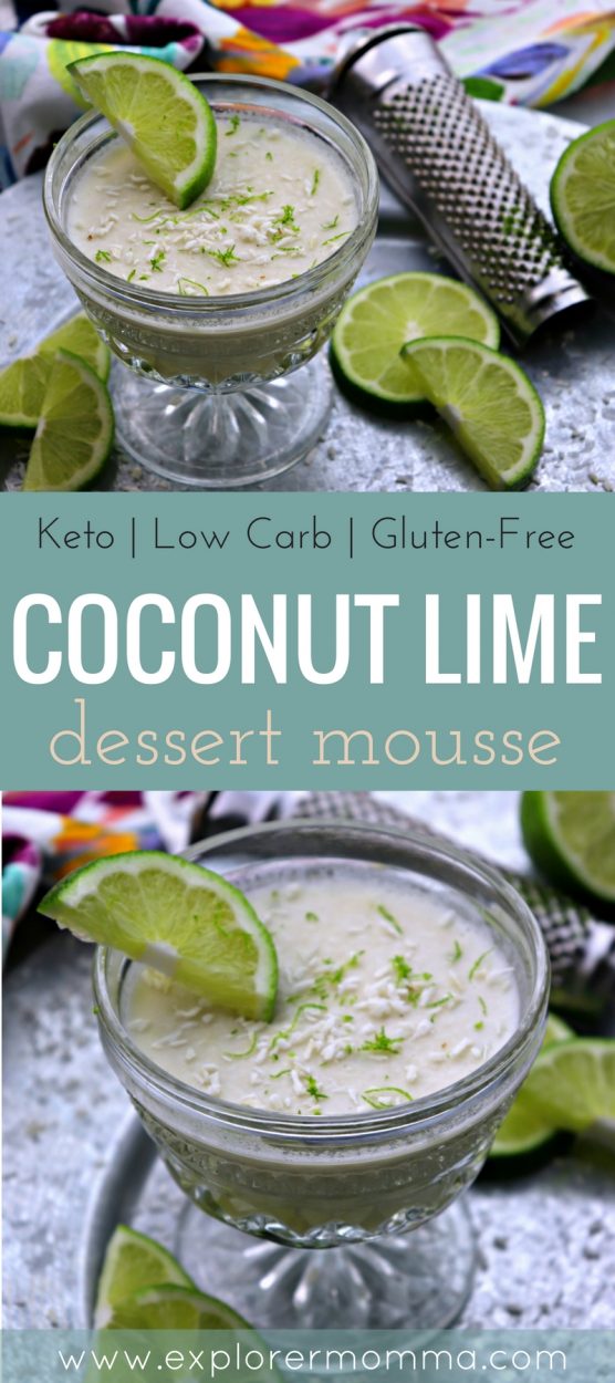Coconut lime dessert mousse