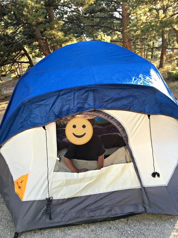 Tent camping in the Rocky Mountains