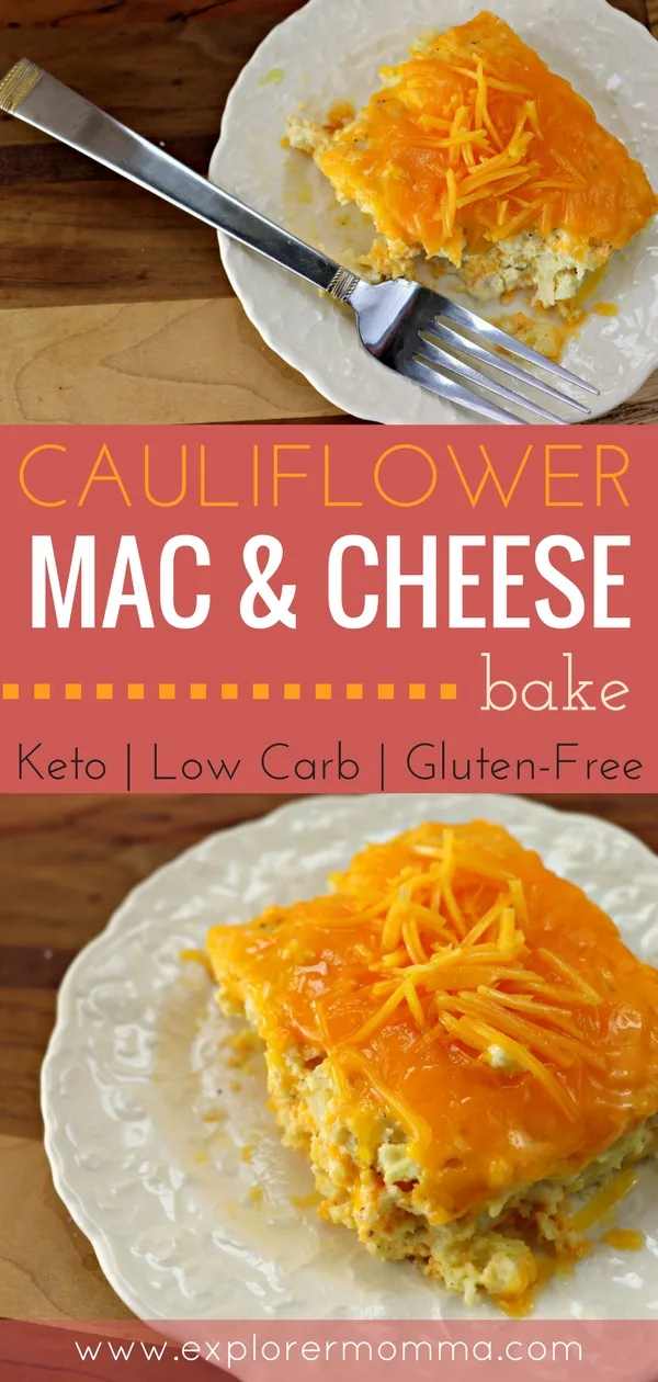 Cauliflower mac & cheese bake