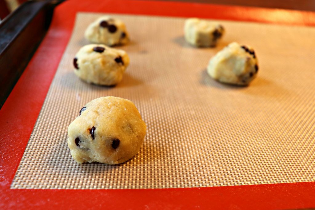 Best keto chocolate chip cookies, dough balls