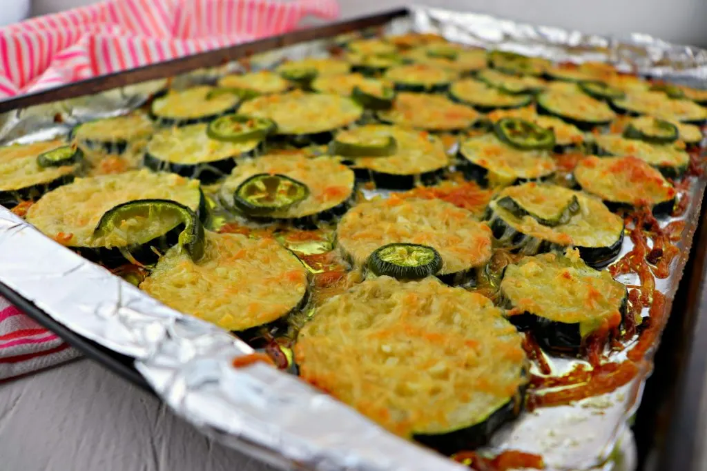 Baked zucchini pan side