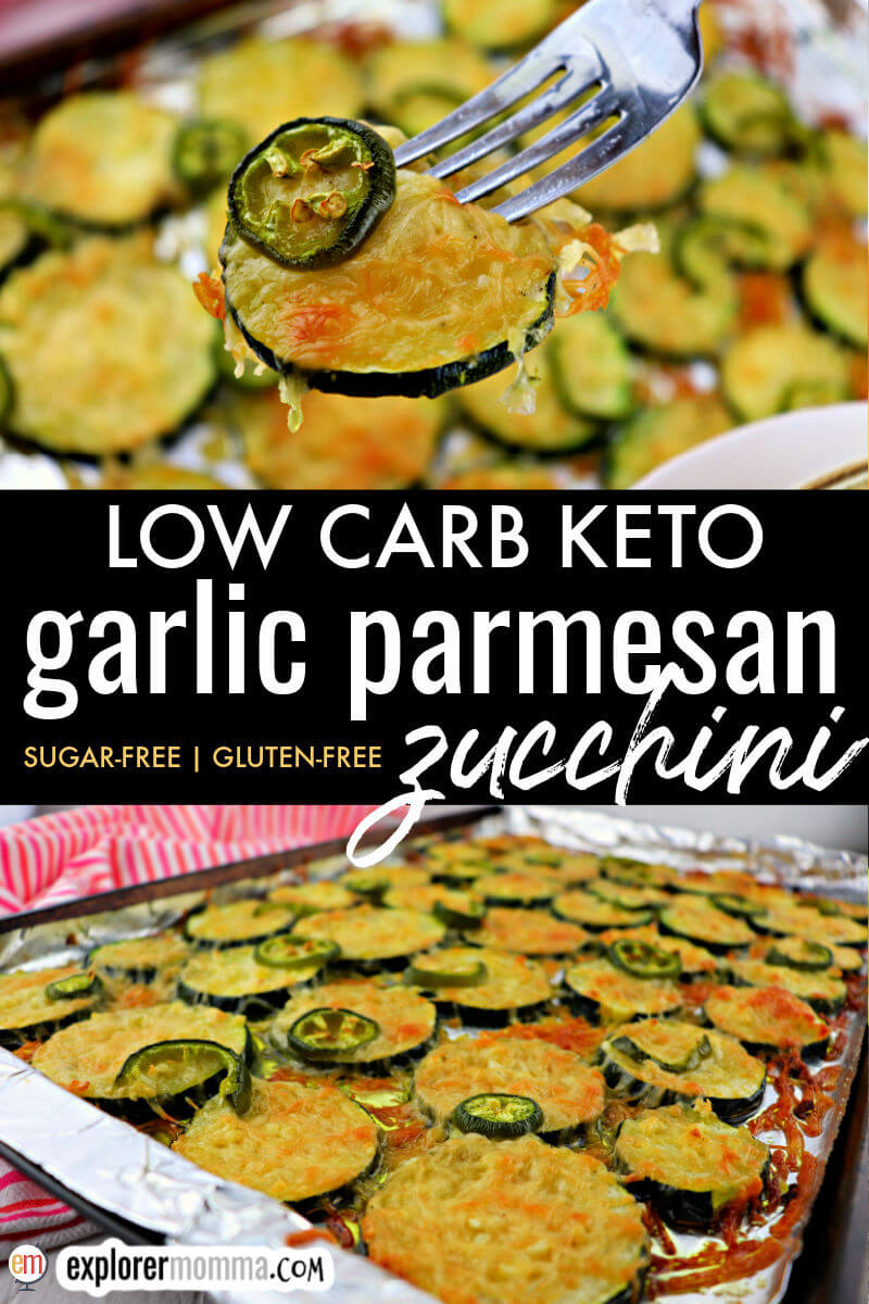 Easy low carb grilled garlic parmesan zucchini - Explorer Momma