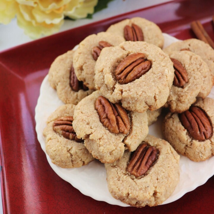 Cinnamon Pecan Cookies, overhead square