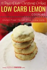 Low Carb Lemon Cookies are keto melt in your mouth delish. Gluten-free and sugar-free these citrus stars are sure to please the family or holiday guests. #ketodietrecipes #ketocookies