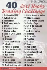 40 Next Books Reading Challenge booklist #40nextbooks #2019booklist