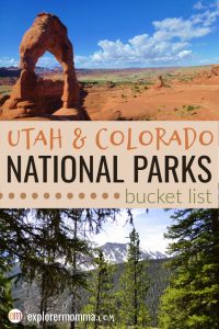 Utah and Colorado National Parks bucket list | Zion National Park, Bryce Canyon, Rocky Mountain National Park, and more! #utahnationalparks #coloradonationalparks