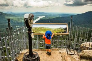 Chimney Rock State Park, North Carolina is the perfect adventure with kids! Hiking and family fun. Add it to your family bucket list today! #exploremore #familyadventure