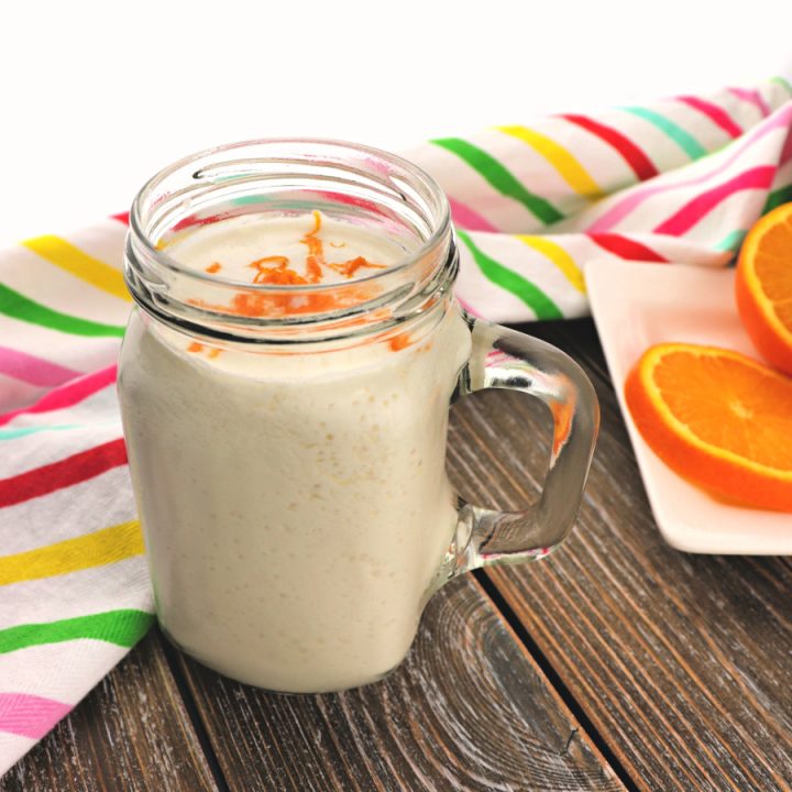 Orange creamsicle. Keto shakes are tasty meal replacements for easy on the go low carb meals. #ketobreakfast #ketorecipes