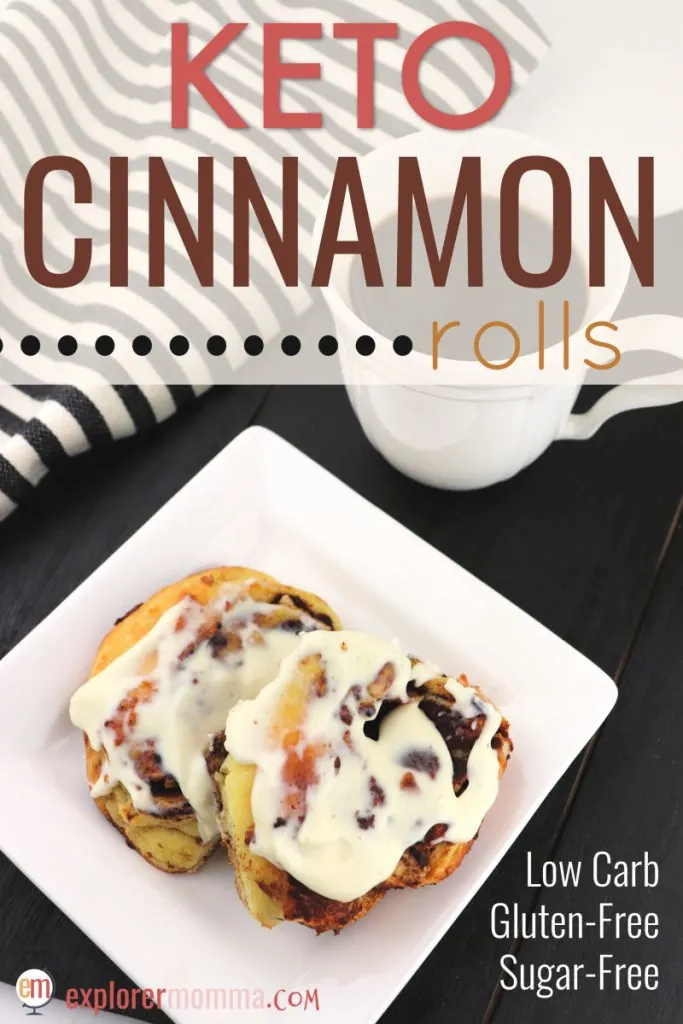 The BEST Keto Cinnamon Rolls. A low carb cinnamon and cream cheese party in your mouth. Gluten-free, sugar-free and better than the original. #lowcarbbreakfast #lowcarbrecipes