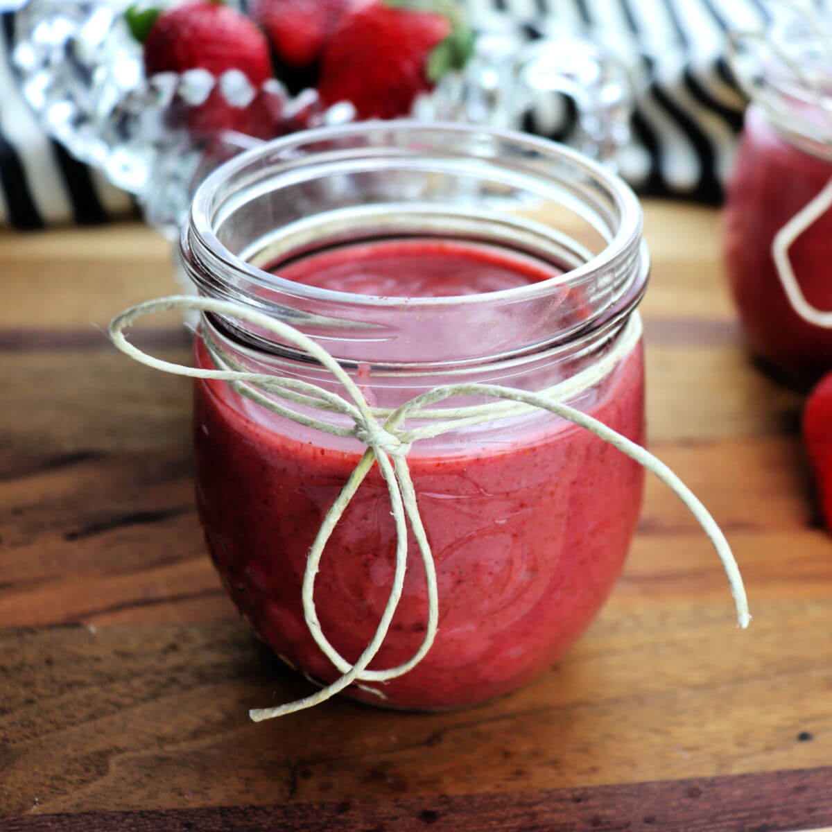 Easy Keto Strawberry Jam is sugar-free and bursting with flavor! #sugarfreejam #ketorecipes