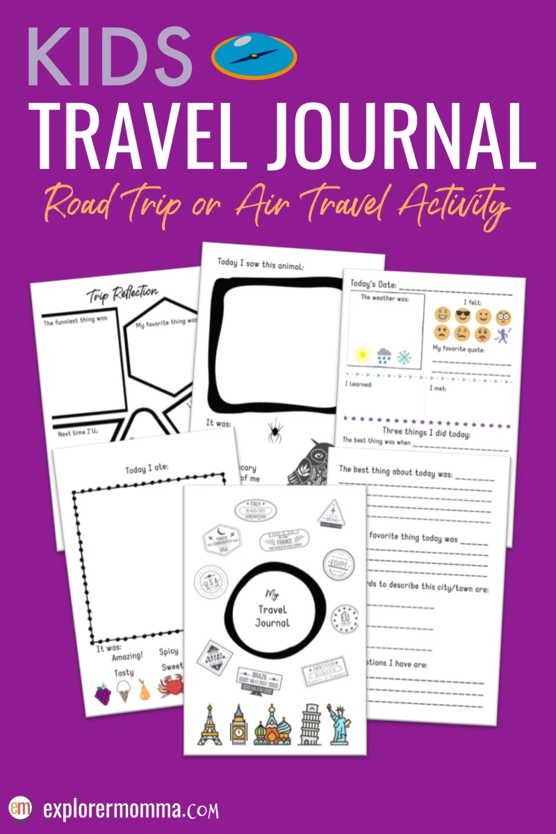 World Explorer Travel Journal for Kids