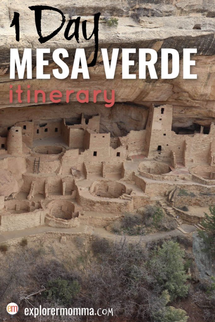 Only have a day in Mesa Verde National Park? This is the perfect family one day Mesa Verde map itinerary with the best places to be sure to see. From Cliff Palace to the Sun Temple, it's a must-see national park. #mesaverde #familytravel #usnationalparks
