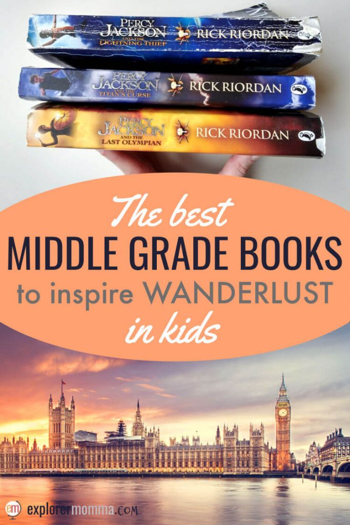 The best middle grade books to inspire wanderlust in kids, or us all! Middle grade and YA booklist for family travels. #familytravel #middlegradebooks