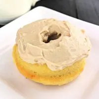 keto maple donut on a plate