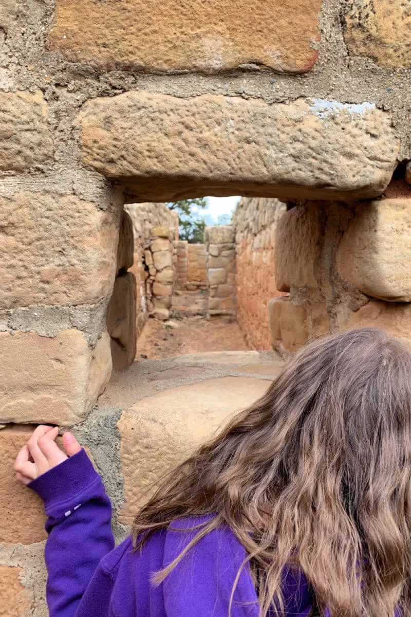 Looking through the Sun Temple window, Mesa Verde #mesaverde #familyadventure