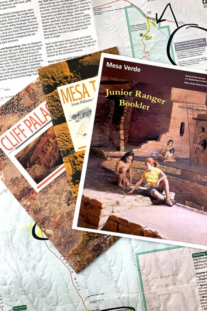 Mesa Verde map and info, Junior Ranger program