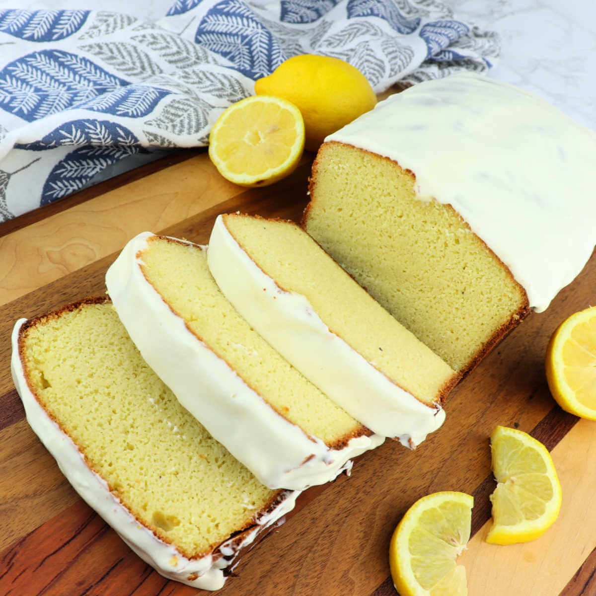 This tangy and delicious Keto lemon pound cake recipe is sugar-free, gluten-free, and 9 grams of protein a slice! Enjoy for a low carb breakfast or dessert. #ketodessert #ketobreakfast