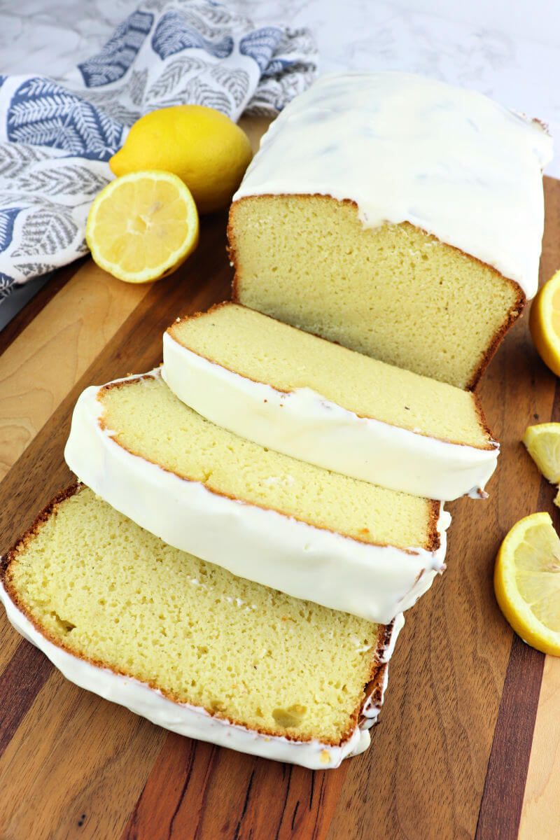 Keto lemon pound cake