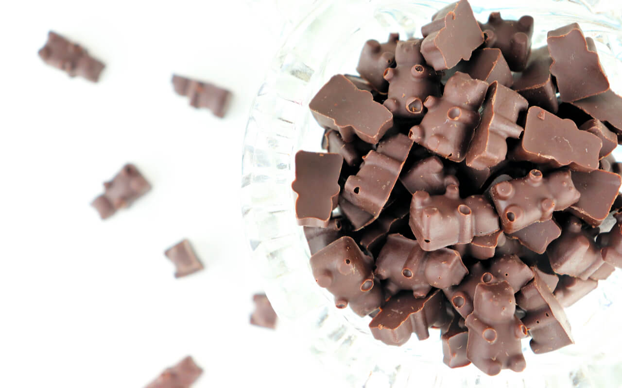 Chocolate craving? Keto chocolate bears are the perfect sugar-free answer. #ketochocolate #sugarfreechocolate