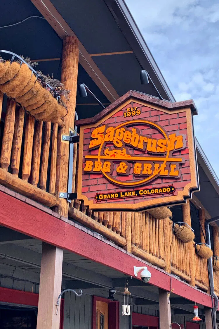 Dinner is always fun at the Sagebrush BBQ & Grill, restaurants in Grand Lake CO. #grandlakeco #grandlakecolorado