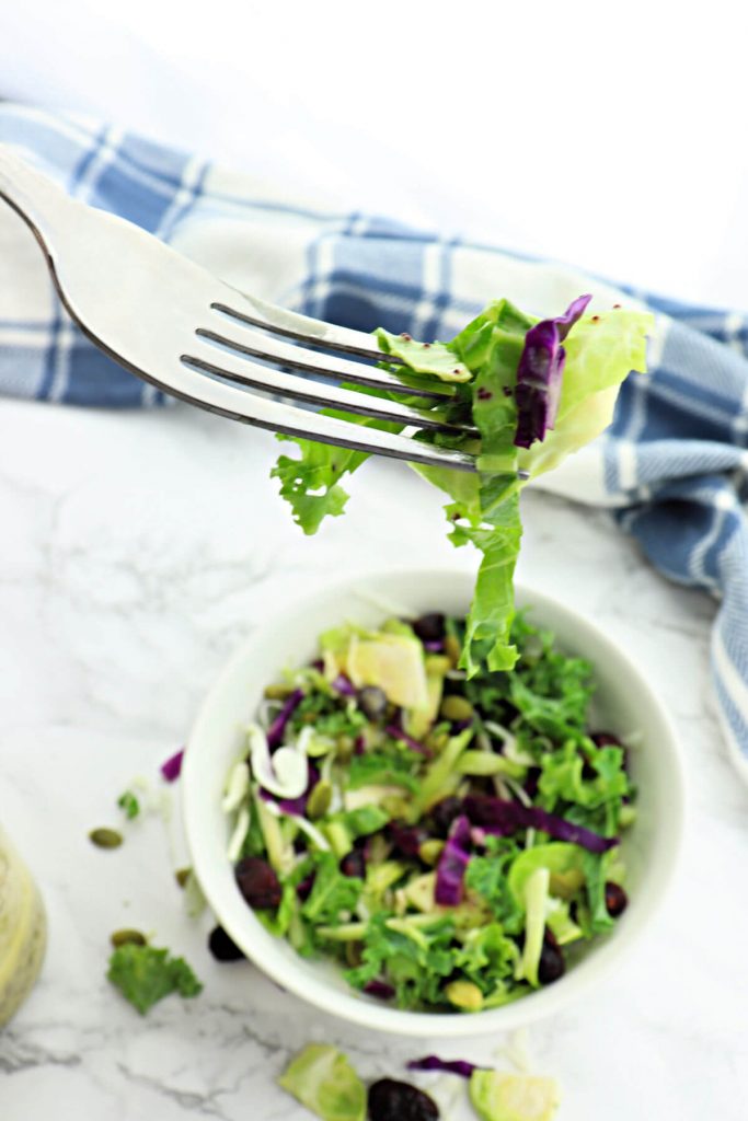 Bite of kale crunch salad #kalesalad #lowcarbsalad