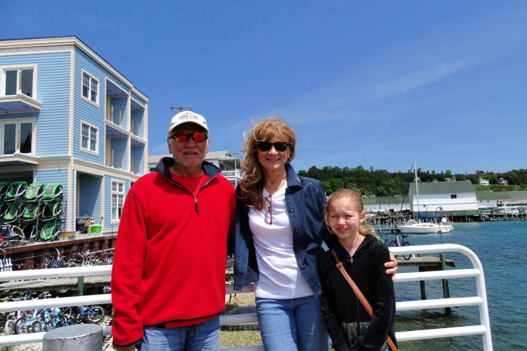 Brenda Felber landing on Mackinac Island for a research trip