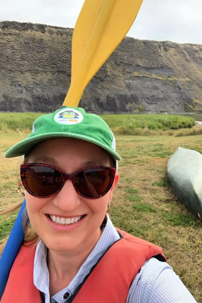 Lauren goes kayaking on the Missouri River, Missouri River Outfitters Fort Benton Montana