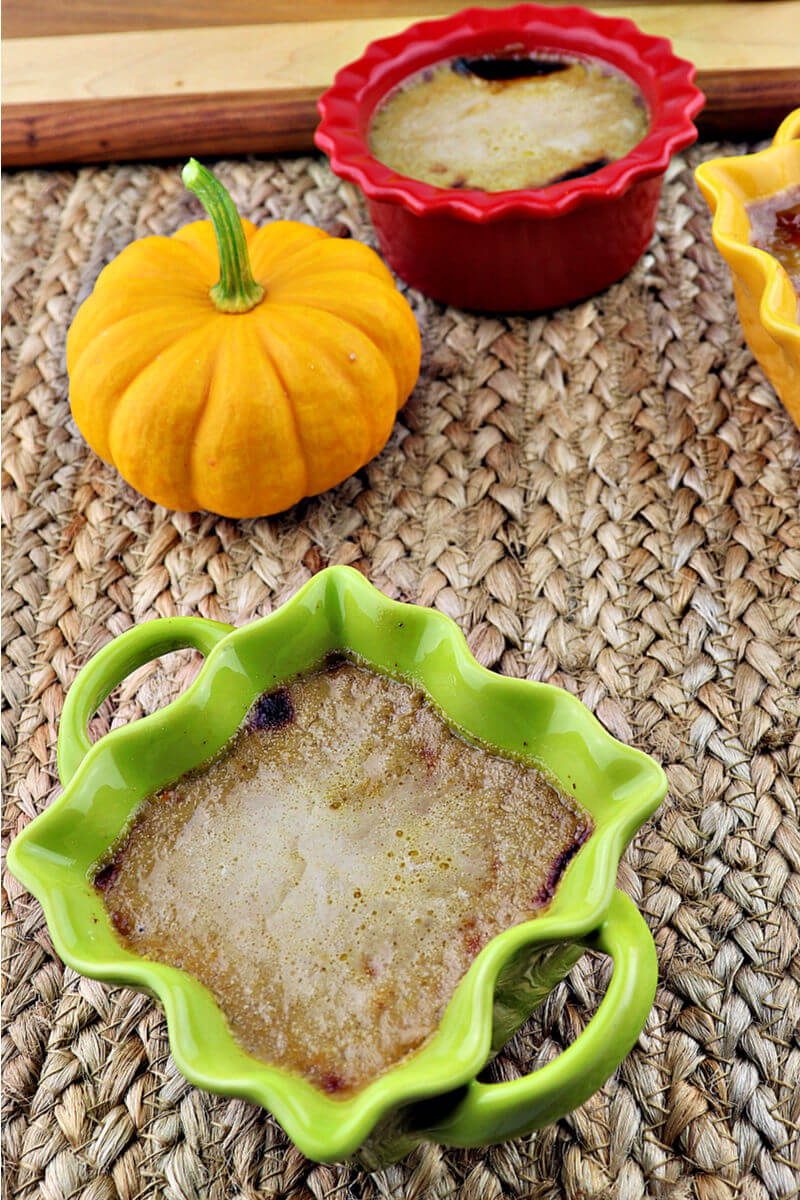 Pumpkin keto creme brulee is the perfect low carb dessert, a special sugar-free treat for fall. #ketodessert #lowcarbdessert
