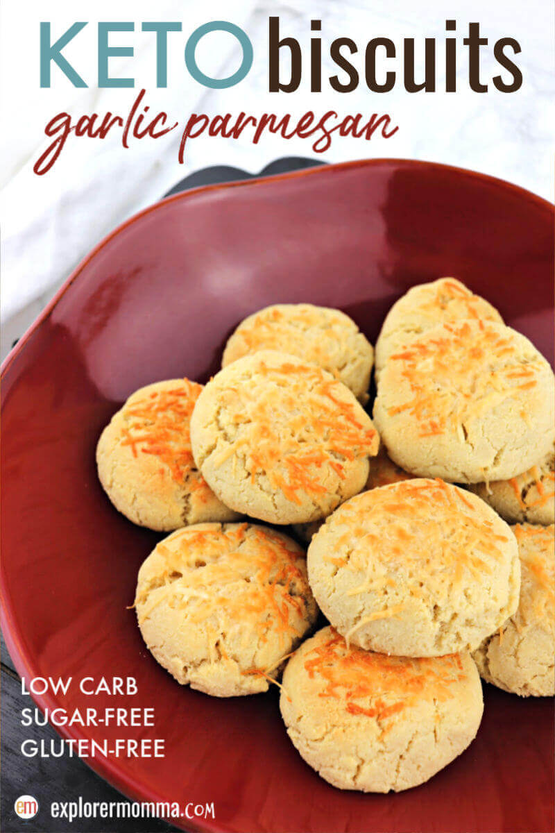 Keto biscuits are the perfect gluten-free roll replacement with a soup or salad or for a low carb holiday meal or keto diet. #ketobiscuits #ketorecipes #ketorolls