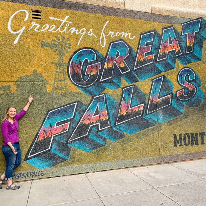 Greetings from Great Falls Montana sign